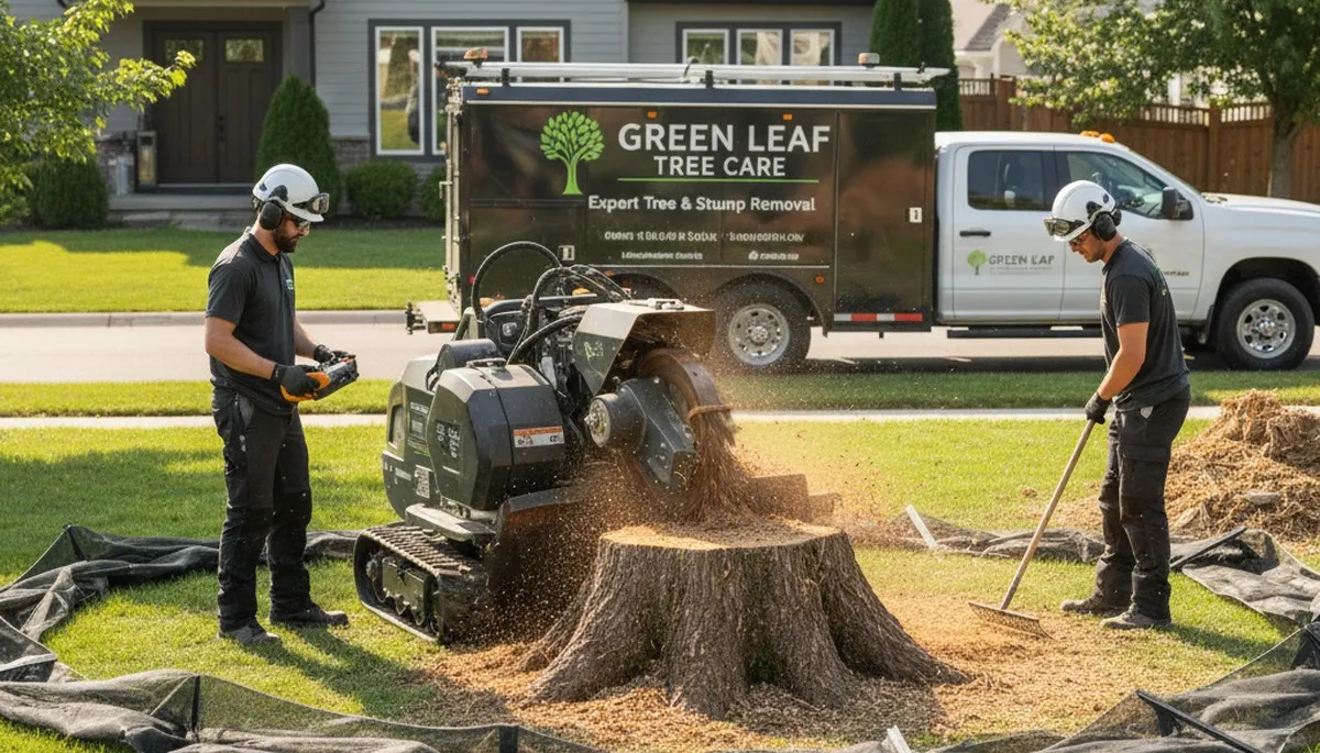 Professional stump removal service in rocky Phoenix, AZ yard by Chop Chop Tree experts
