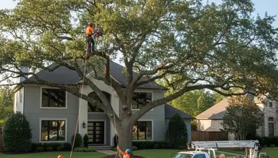 Professional tree trimming service in Phoenix, AZ safely shaping local mesquite and citrus trees